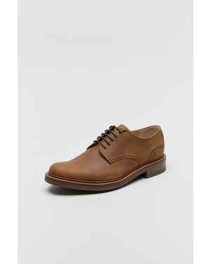 Chapman & Moore Einfache Derby-Land-Oil-Leder-Herrenschuhe in Tan