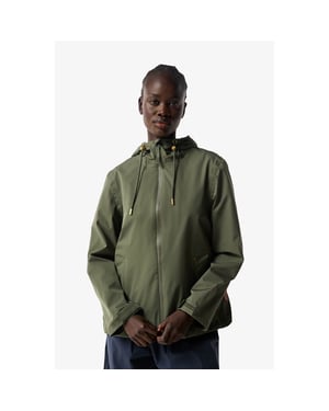 Hunter Original Leichte Wasserdichte Damen Regenjacke Grün