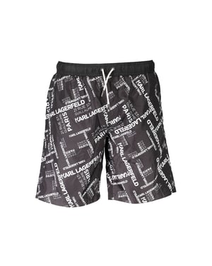 Karl Lagerfeld Nero Polyester Herren Badeshorts