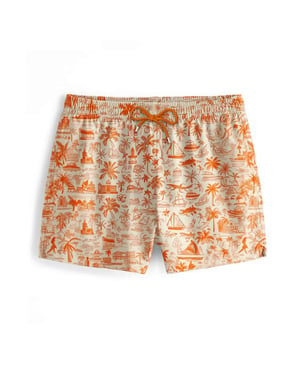 "Palm Tree Orange" Badeshorts