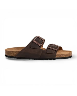 Tamaris Herren-Sandalen aus braunem Leder mit Fußbett