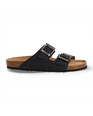 Tamaris Herren-Sandalen aus schwarzem Leder mit Fußbett