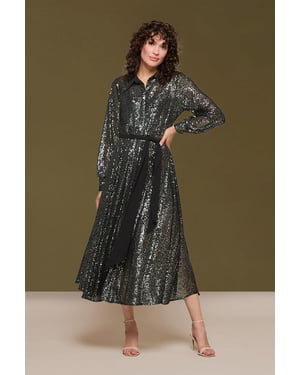 Kelly-Kleid, dunkelmetallic