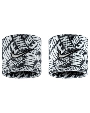 Nike - "Classic" Armband, Dri-FIT, Swoosh (2er-Pack) (Schwarz/Weiß)