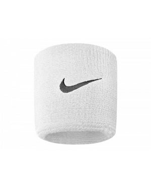 Nike Unisex Swoosh Schweißband, 2er-Pack (Weiß)