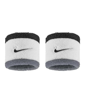 Nike - "Classic" Schweißband (2er-Pack) (Weiß/Grau/Schwarz)
