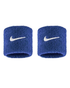 Nike - "Classic" Armband, Swoosh (2er-Pack) (Königsblau/Weiß)