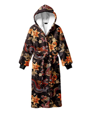 "Japanese Dragon" Sherpa-Bademantel