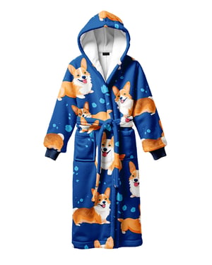 "Corgi" Sherpa-Bademantel