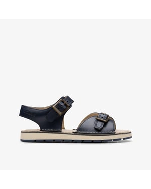 PlaysunReef K. Navy Leder-Sandalen