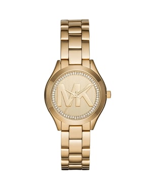 Michael Kors MK3477 Mini Slim Runway 33 mm Goldfarbene Damenarmbanduhr
