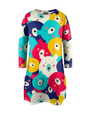 "Colorful Bears" Langarmkleid