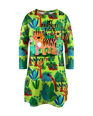 "Cartoon Tiger" Langarmkleid