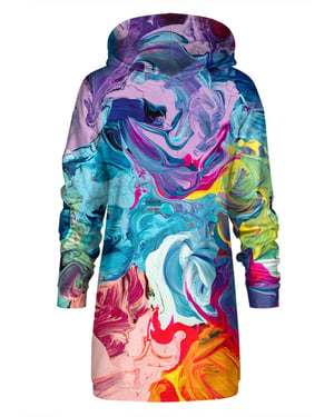 "Paintjob" Oversize Hoodie-Kleid