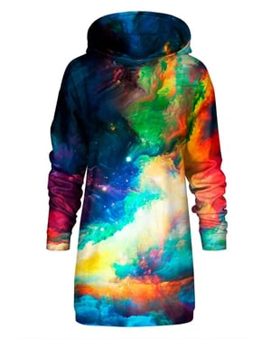 "Colorful Space" Oversize Hoodie-Kleid