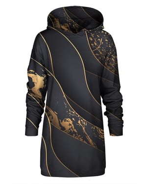 "Black and Gold" Oversize Hoodie-Kleid