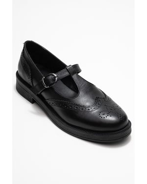 Janney Leder Riemen Loafer