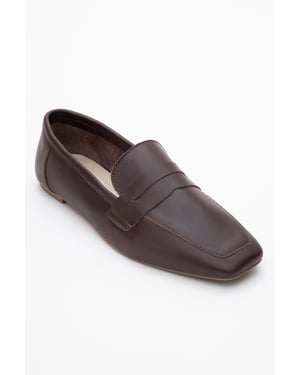 Morne Leder Loafer Damen