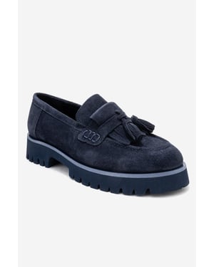 Poen Leder Quaste Loafer Damen