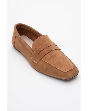 Morne Leder Loafer Damen