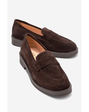 Bree Plateau Penny Leder Loafer