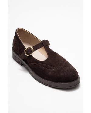 Janney Leder Riemen Loafer