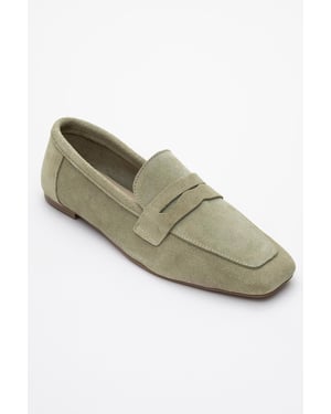 Morne Leder Loafer Damen