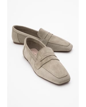 Morne Leder Loafer Damen