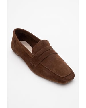 Morne Leder Loafer Damen