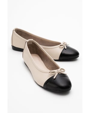 Rayne Cap Zehenpartie Leder Ballerinas Damen