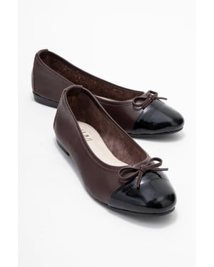Rayne Cap Zehenpartie Leder Ballerinas Damen