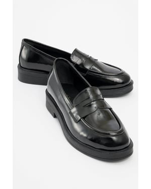 Bree Plateau Penny Leder Loafer Damen