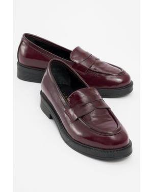 Bree Plateau Penny Leder Loafer Damen