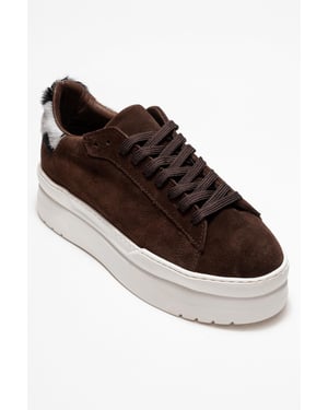 Anabel Leder Plateau Turnschuhe Damen