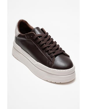 Anabel Leder Plateau Turnschuhe Damen