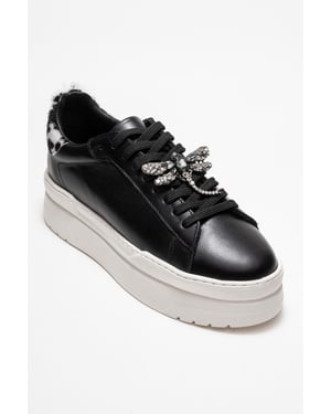 Laren Leather Buckle Turnschuhe Women
