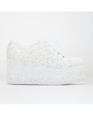 Florette Lace Bridal Platform Turnschuhe