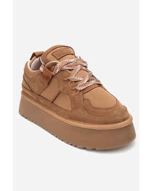 Riven Leder Plateau Turnschuh Damen