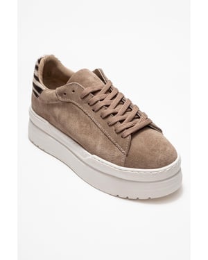 Anabel Leder Plateau Turnschuhe Damen