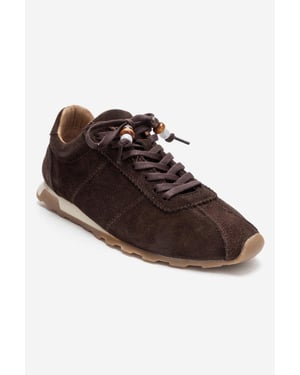 Brea Leder Verzierte Turnschuh Damen