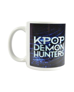 K-Pop Demon Hunters - Kaffeebecher, Logo (Weiß/Blau)