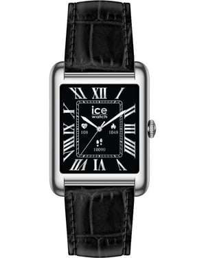 Ice Watch Ice Smart Tk 2.0 - Silver - Black Croco Schwarz Unisex Armbanduhr 025380 -