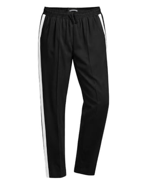 Schwarze Trainingshose mit Seitenstreifen – Moderne, elegante Freizeitpassform