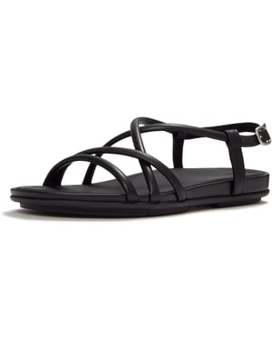 Fitflop Gracie Kristallleder Damen Sandalen Schwarz