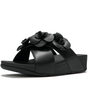 Fitflop Lulu Flower Polyurethan Damen Sandalen in Schwarz