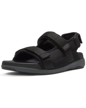 Fitflop F-Mode Go Polyester Herren schwarze Sandalen