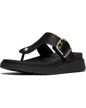 Fitflop Gen-FF Zehentrenner aus Leder für Damen in Schwarz