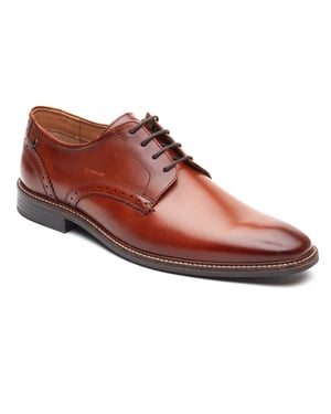 Base London Eton Schnürlederschuhe für Herren in verbranntem Tan