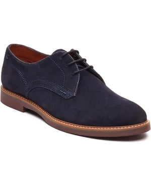 Base London Strand Schnür-Leder-Herrenschuhe in Marineblau