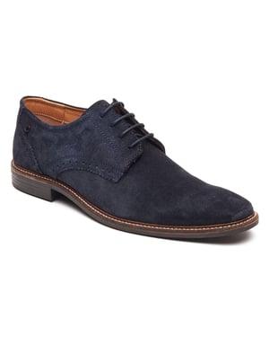 Base London Eton Schnürleder Herren Navy Schnürschuhe